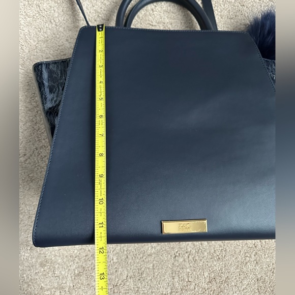 ZAC Posen navy satchel with detachable shoulder strap. - Picture 5 of 12